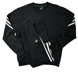 Adidas Track Suit Set - Black/White Stripes - New with Tags